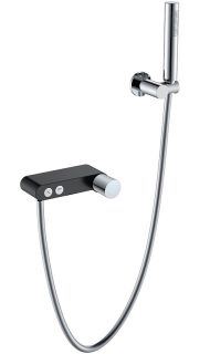 Смеситель для ванны Boheme Stick 123-BCR.2 чёрный/хром